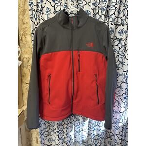 The North Face Apex Bionic Jacket Men's sz M Red/Black Soft Shell Outdoor Zip Up